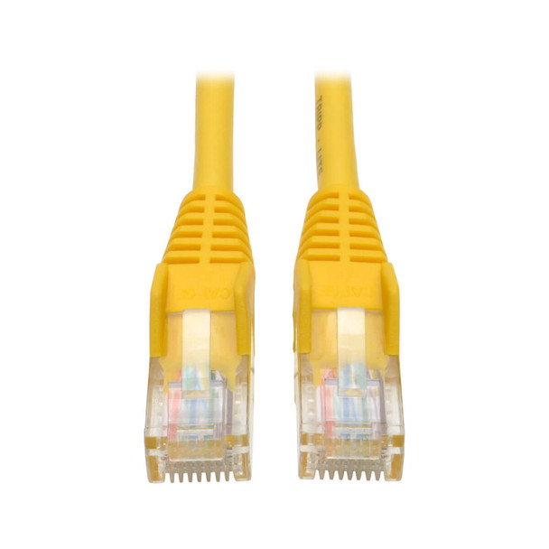 Tripp Lite N001-003-YW 3ft Cat5e / Cat5 350MHz Snagless Patch Cable RJ45 M/M Yellow 3'