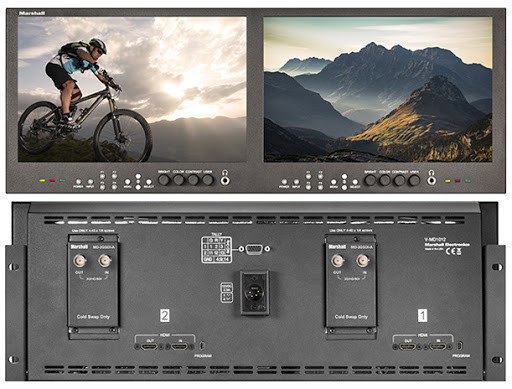 Marshall Electronics V-MD1012 Dual 10.1 Full Resolution LCD Rack Monitor