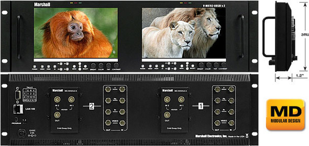 Marshall Electronics V-MD702-HDSDIx2 V-MD702 Pre-Loaded with two MD-HDSDIx2-A Modules