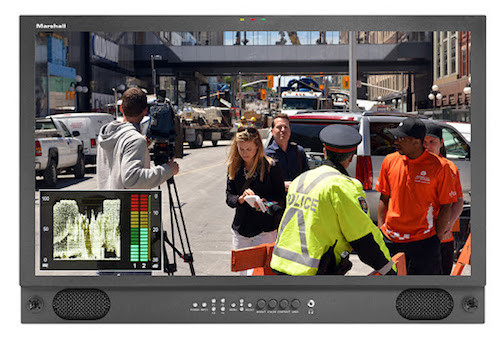 Marshall Electronics V-LCD241MD 24 Full Resolution 1920 x 1080 Rackmount Monitor with Modular Input