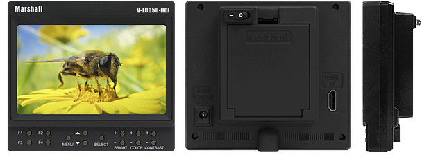 Marshall Electronics V-BR5K-BP511 DSLR Battery Adaptor Kit for 5 in Monitor V-LCD50 (includes Adapter, Battery, and Charger) - Canon BP511