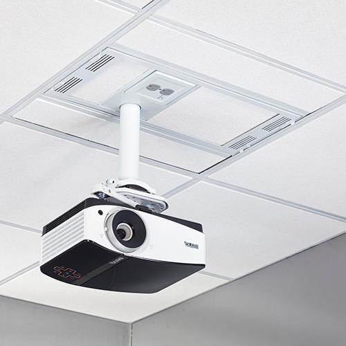 Chief CMS491CP2 1 x 2 Plenum Rated Storage Box and Column Drop with 2-Gang Filter & Surge