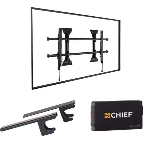 Chief KITLSM1PC1 Fusion Wall Fixed TV Mount with CAT5 Surge CPU Adapter & Power Filter Kit