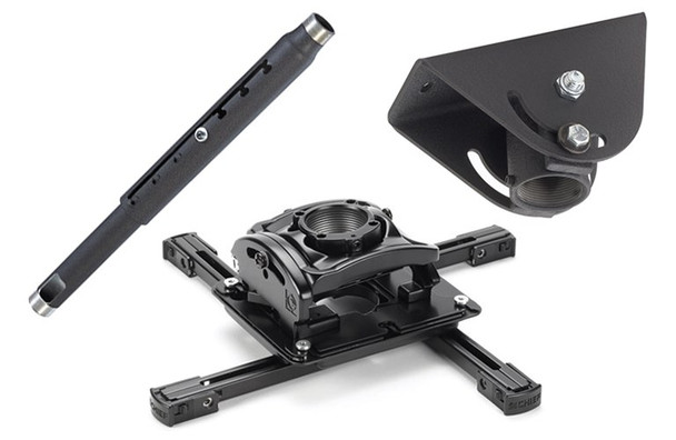 Chief KITQA0203 Chief RPA Elite Universal Projector Mount Kit with 2-3' Adjustable Extension and Angled Ceiling Plate (Black)