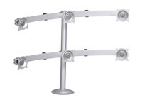 Chief KTG330S DBLE Horiz Triple Array Silver Grommet Mount