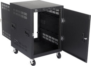 Atlas RX14-30SFD Cabinet Mobile 14 Space Rack Unit 24H 30D 19W C W SFD14 CR Black