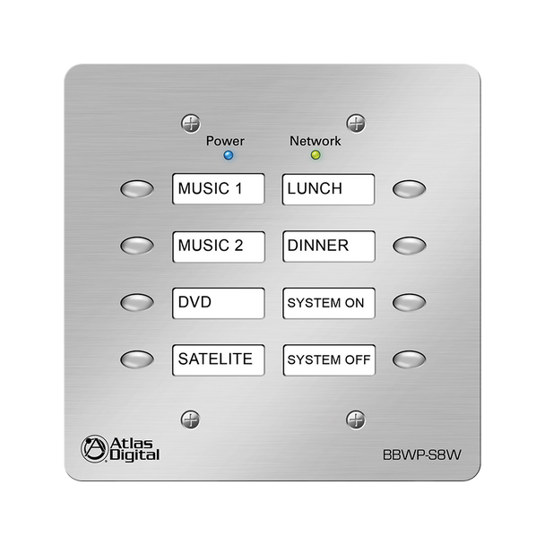 Atlas BBWP-S8W BlueBridge DSP Controller with 8-Button Controller White
