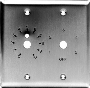 Atlas HX26-2 Plate 2Gang W 2 Attenuator -RM DiaL SCALE