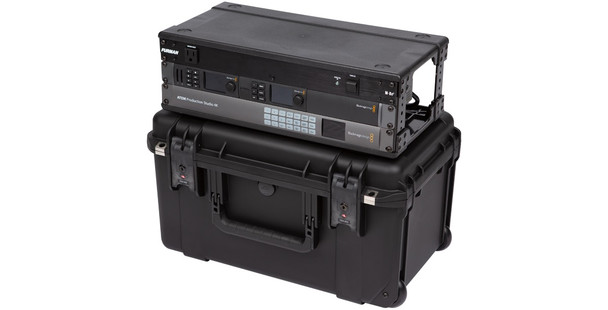 SKB Cases 3i-2011M103U iSeries Case w/Removeable 3U Injection Molded 9 in Deep Rack Cage, TSA Latches, Wheels