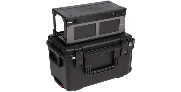 SKB Cases 3i-2213M124U iSeries Case w/Removeable 4U Injection Molded 9 in Deep Rack Cage, TSA Latches, Wheels