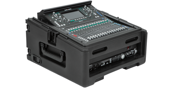 SKB Cases 1SKB-R102W Rolling Compact Rig: 10U Top Rack, 2U Front Rack, Steel Rails, Hard top, L/R Access doors