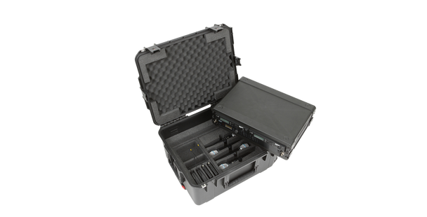 SKB Cases 3i-221710WMC iSeries Injection Molded for (4) wireless w/2U Fly Rack with wheels