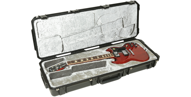 SKB Cases 3i-4214-61 iSeries Guitar Case, SG Type Shaped Interior - TSA Latches, w/wheels