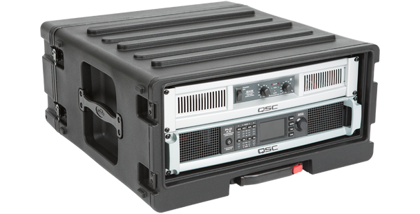 SKB Cases 1SKB-R4UW 4U Space Rack stacks w/Roto Racks, wheels, and handle