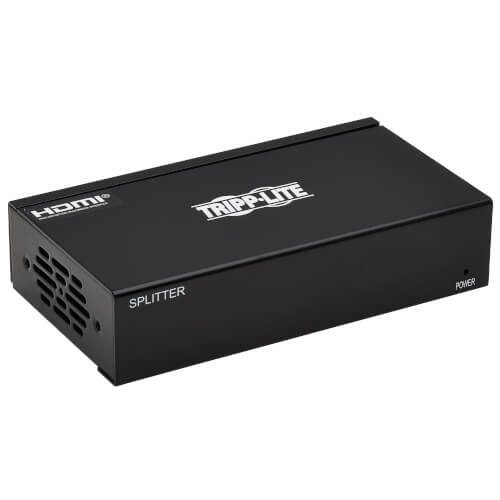Tripp Lite B127A-002-BH 2-Port HDMI over Cat6 Splitter - 4K 60 Hz, HDR, 4:4:4, PoC, HDCP 2.2