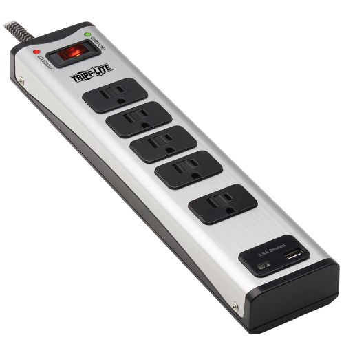 Tripp Lite TLM506USBC 5-Outlet Surge Protector with 1 USB-A and 1 USB-C (3.9A Shared) - 6 ft.