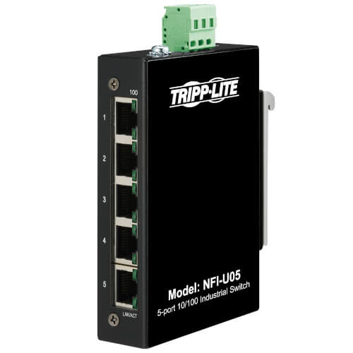 Tripp Lite NFI-U05 5-Port Unmanaged Industrial Ethernet Switch - 10/100 Mbps DIN/Wall Mount