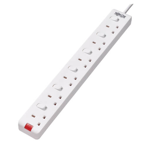 Tripp Lite PS6B35W 6-Outlet Power Strip 13A, 3 m Cord, White