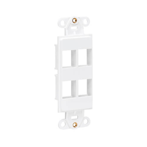 Tripp Lite N042D-004V-WH Center Plate Insert, Decora Style - Vertical, 4 Ports