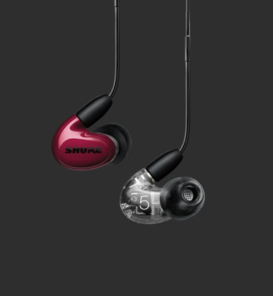 Shure SE53BARD+UNI AONIC 5 Sound Isolating Earphones, Red - Pro AV