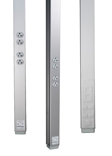 Wiremold 25DTP-E10 Tele-Power Series Pole, 2 Duplex Receptacles, 20A ...