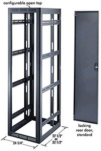 32 Ru Ac Rack Middle Atlantic WRK-40-32 40 RU WRK Series 24-1/4 Inch Wide Rack, 32 ...