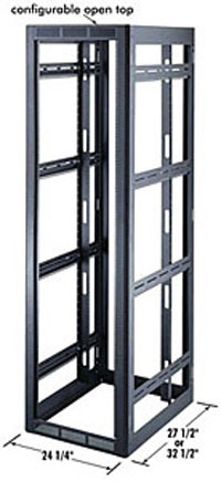 Middle Atlantic WRK-44-27LRD 44 RU WRK Series 24-1/4 Inch Wide Rack, 27 ...