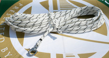 110' - 11mm Yacht Braid pre-made halyard w/swivel snap shackle
