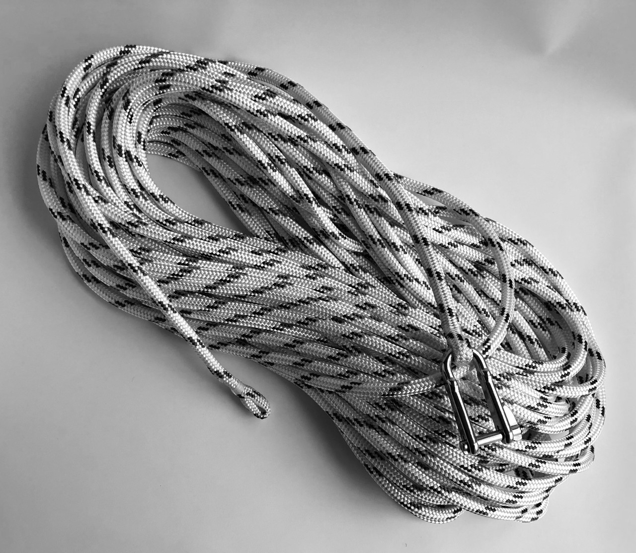 110' - 11mm Yacht Braid pre-made halyard w/ key pin shackle