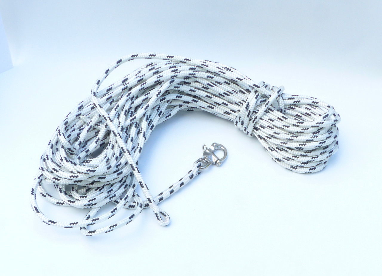 90' - 8mm YachtMaster XS pre-made halyard w/ swivel snap shackle
