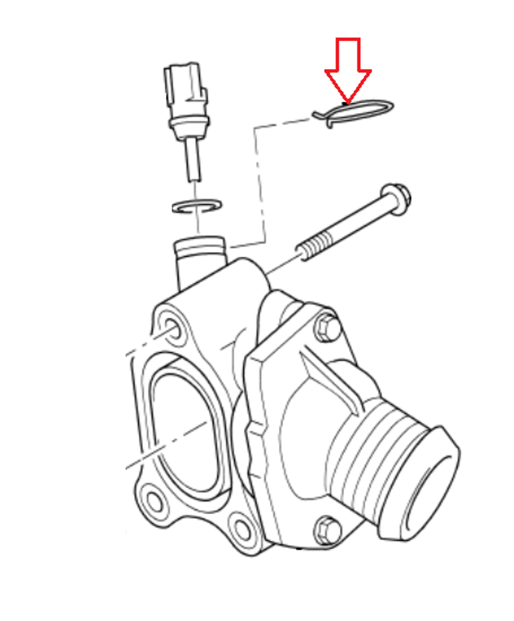 Coolant temp sensor retainer clip Focus On Performance