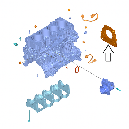 RS / ST Rear Main Oil Seal GENUINE FORD
Rear main oil seal 
Part numbers: 1119873, 1S7Z 6A321 B & 1S7G 6K318 AF
