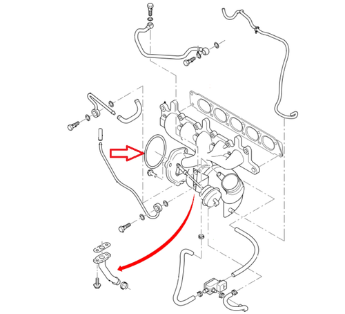 XR5 / RS mk2 Downpipe Gasket
Part number cross reference: 6F6N 6L612 AA  XR5 / RS mk2 Downpipe Gasket
Part number cross reference: 6F6N 6L612 AA