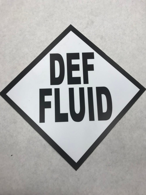 DEF FLUID Placard