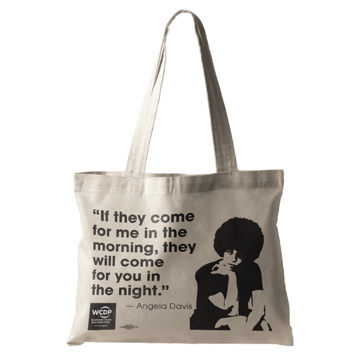 Angela Davis Quote (Natural Canvas Tote)