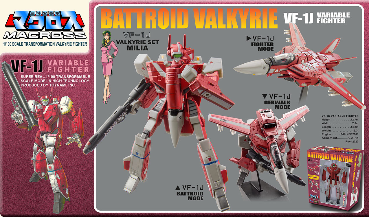 Macross Saga: Retro Transformable 1/100 VF-1J Milia Valkyrie