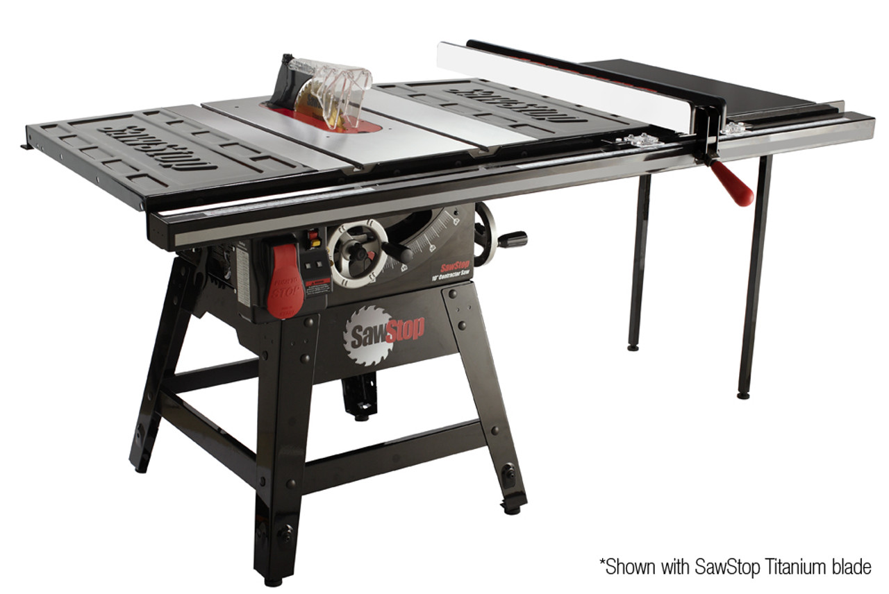 CNS175-TGP236 ASSEMBLY: 1.75HP Contractor Saw with 36” Professional T-Glide  fence system, rails  extension table