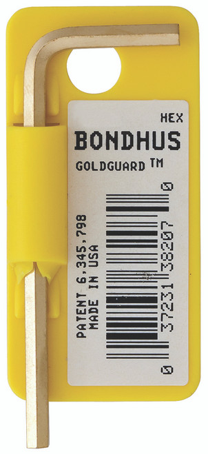 9/16" Goldguard Plated Hex L-Wrench -Short    Tagged/Barcoded - 38217 - Quantity: 1