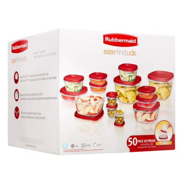 "Rubbermaid 50-Piece Easy Find Lids Food Storage Set "