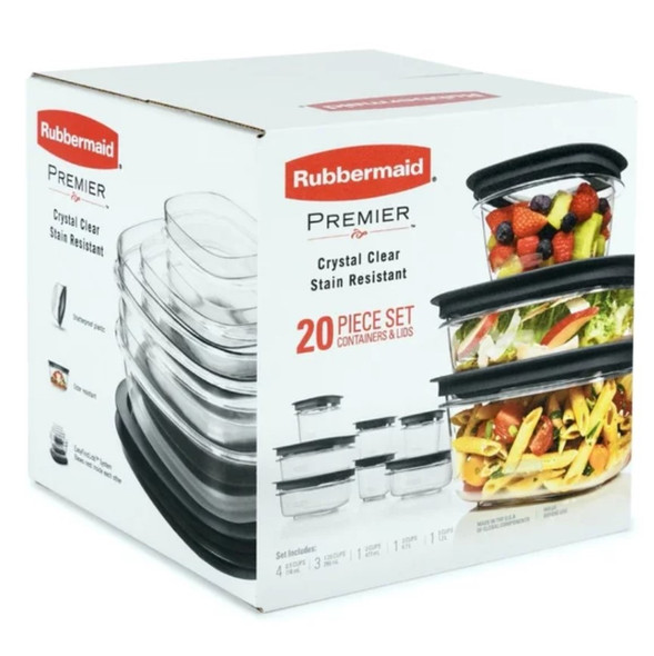 Rubbermaid Premier Easy Find Lids Food Storage Containers 20-Piece Set