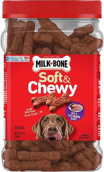 Milk-Bone Soft & Chewy Dog Treats with 12 Vitamins and Minerals