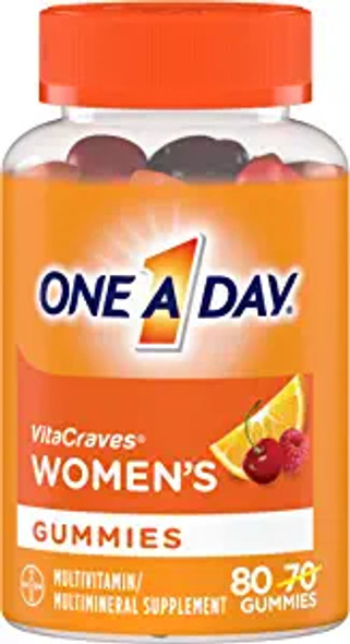 One A Day Women’s  Multivitamin Gummies, Supplement with Vitamin A, Vitamin C, Vitamin D, Vitamin E and Zinc for Immune Health Support*, Calcium & more, 80 count