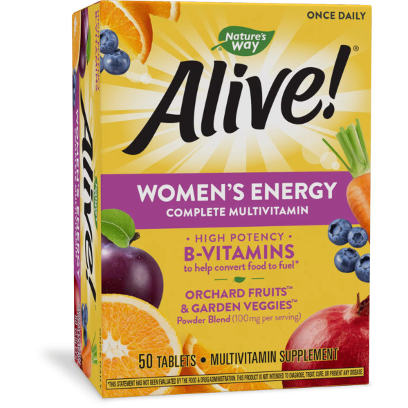Alive! Women's Energy Complete Daily Multivitamin Tablets, 50 Count