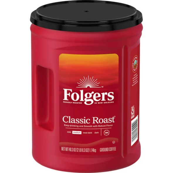 Folgers Classic Roast Ground Coffee, 40.3-Ounce