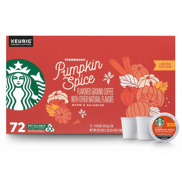 Starbucks Coffee K-Cups, Pumpkin Spice (72 Count)