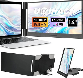 LE1411 14.1inch Laptops Screen Extender 280° Rotation FHD 1080P IPS Portable Monitors For Windows Mac Android Chrome 14-17 Inch laptop screen extender by DSERS