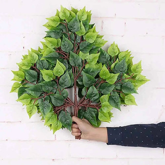 12pcs/Lot Artificial Leaf Fake Flower Decoration Home Wedding Party Scene layout DIY Simulation Plant Ficus Leaves Decor Acces by DSERS