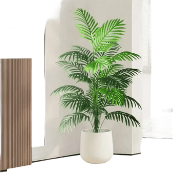 Palmera Areca Artificial Grande en Maceta Blanca - Planta Tropical Falsa Palm Tree en Maceta Blanca Artificial Trees by Kmitang Official Store