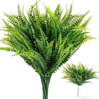 1PC Handmade Plants Artificial Ferns Green Leaves Simulated Flowers Outdoor Wedding Office Homes Dining Table Courtyard Decor by DSERS