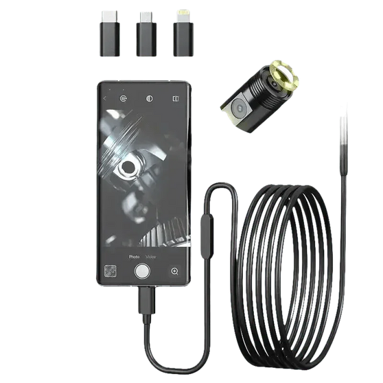 Multi Connector Wifi Endoscope Camera 8mm Dual Lens Endoscope Camera by Cutesliving Store